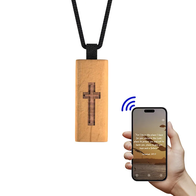 NFC 木质十字架项链吊坠 — 产品参考图 6