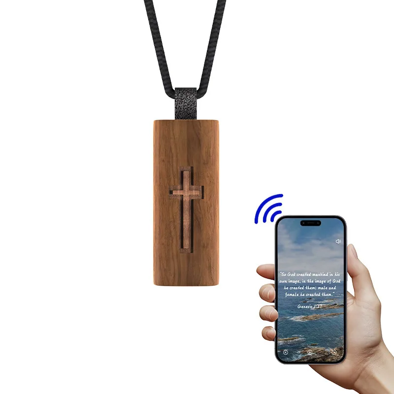 NFC 木质十字架项链吊坠 — 产品参考图 7